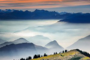 clouds, cloud bank, light snowfall