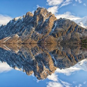 mountain, water, landscape