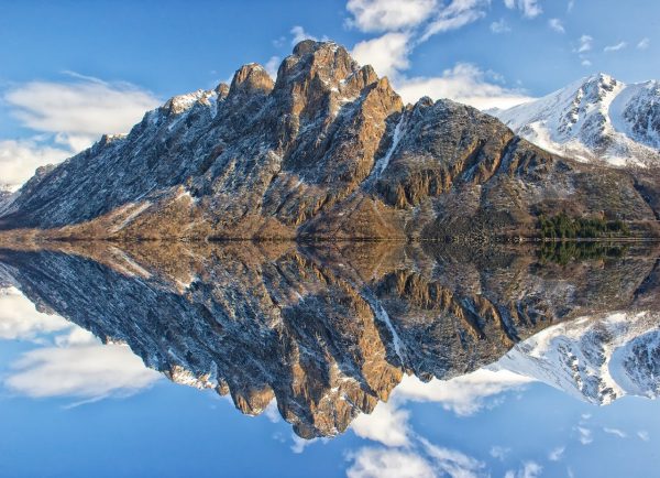 mountain, water, landscape